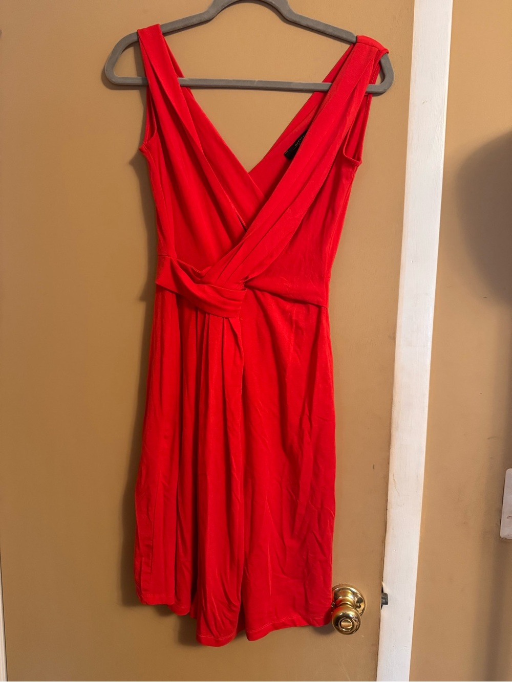 MaxMara Red Sleeveless Wrap Dress